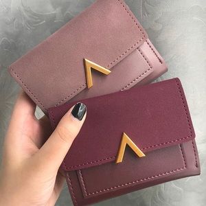 Mini wallet purse matte leather